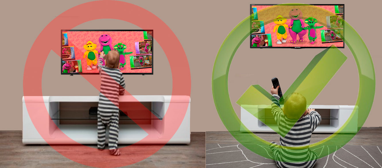 Formas de evitar que los niños tengan accidentes con el televisor