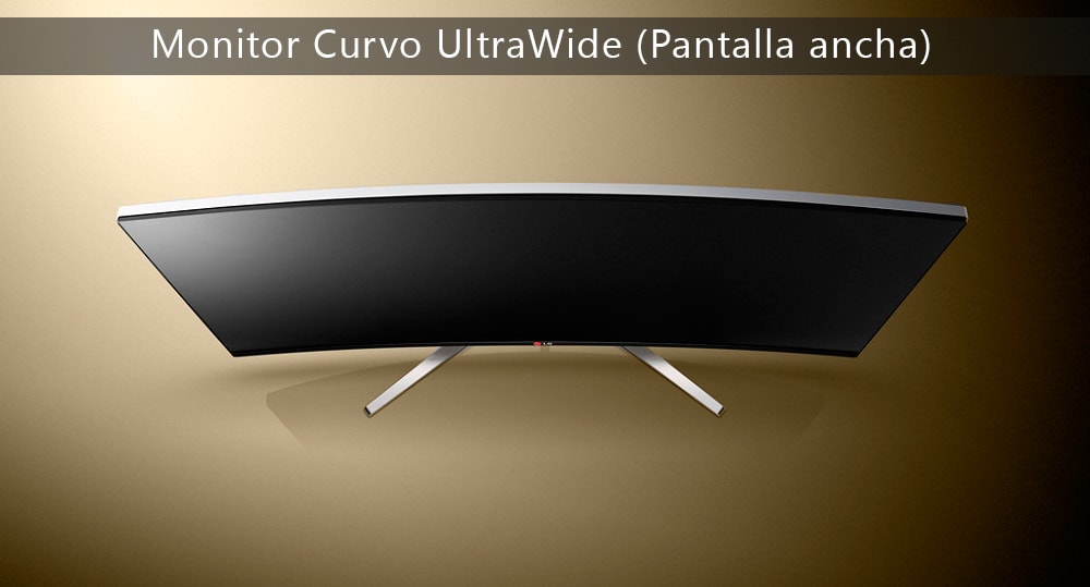 Monitor curvo ultrawide pantalla amplia / ancha